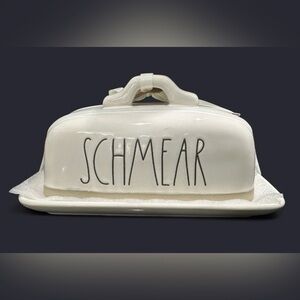 SCHMEAR Rae Dunn Artisan Collection Magenta Ceramic Covered Butter Dish NWT